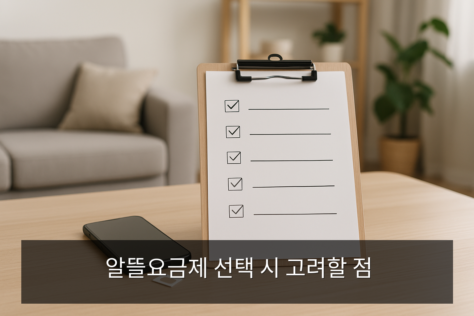 알뜰요금제 - 알뜰요금제 선택 시 고려할 점