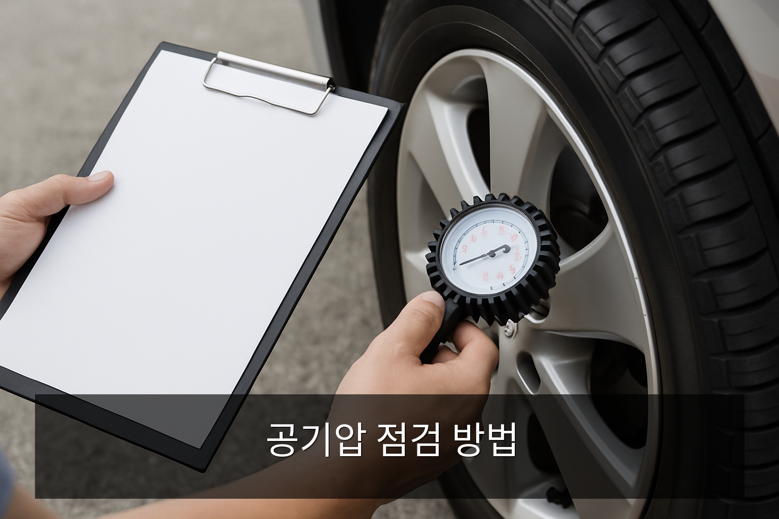 여름철 자동차 타이어 공기압 관리 - 공기압 점검 방법