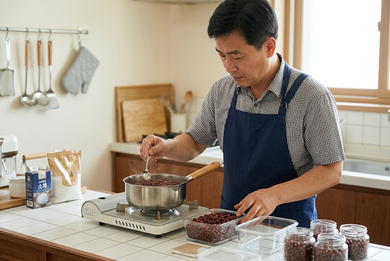 빙수 - 팥빙수: 팥의 당도가 생명입니다