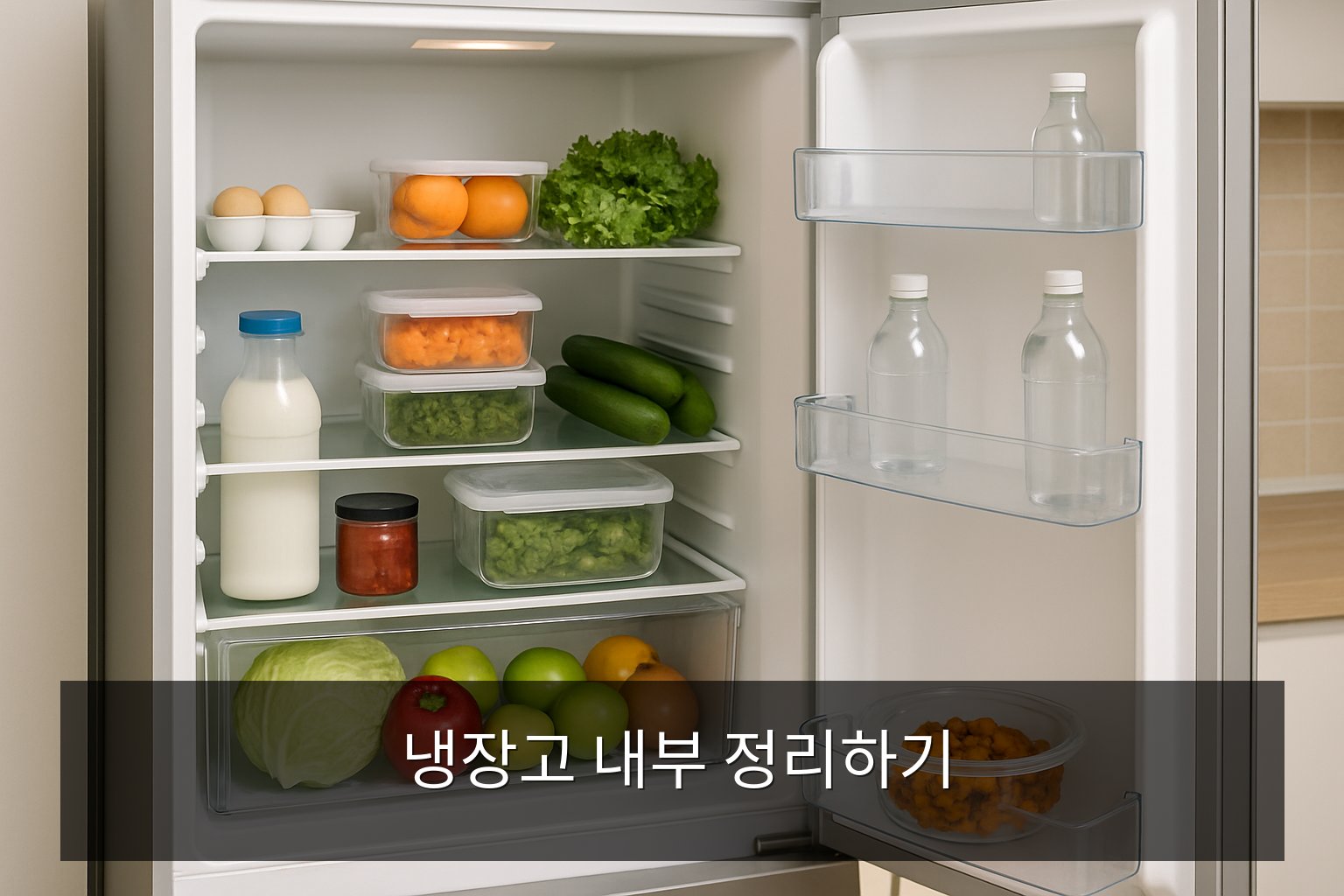 냉장고 전기세 줄이는 방법 - 냉장고 내부 정리하기