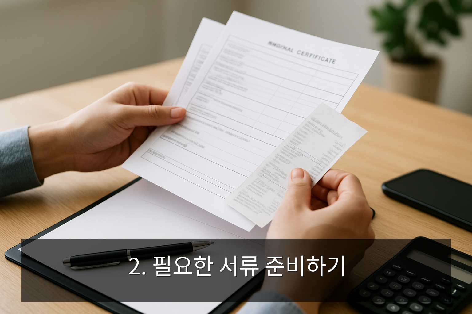 보험금 청구 전에 확인할 사항 - 2. 필요한 서류 준비하기