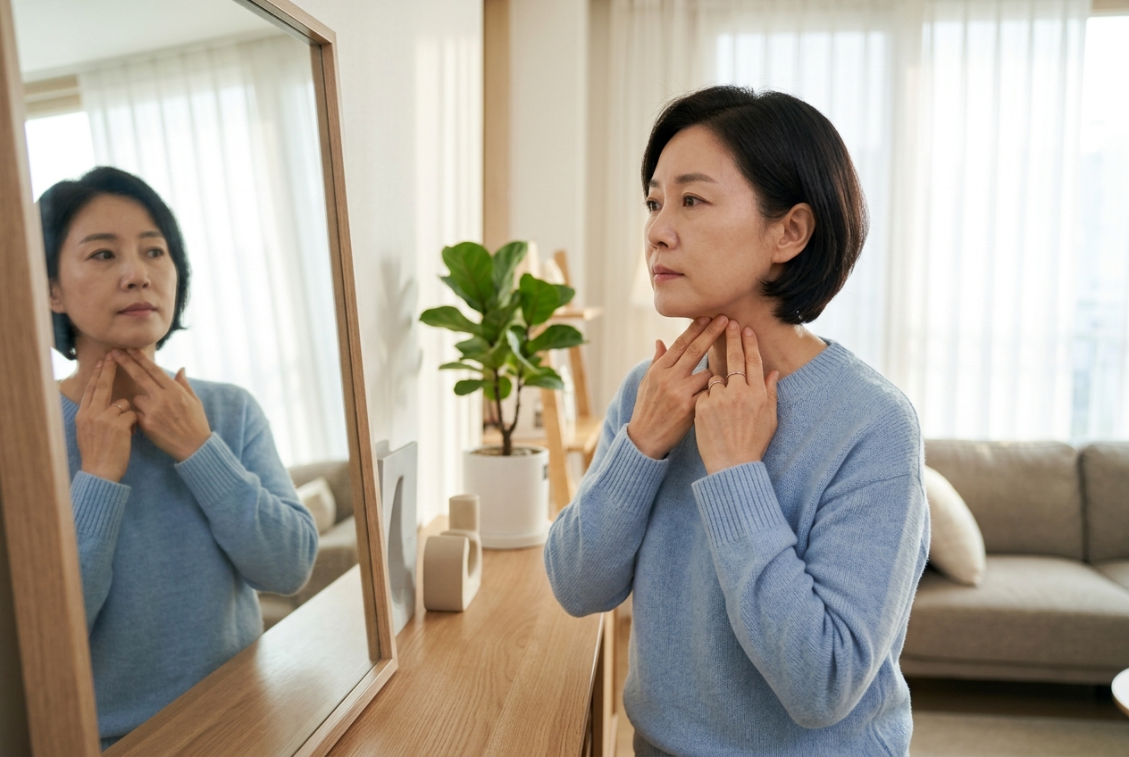 甲状腺癌症状 - 甲状腺癌发出的早期信号:观察颈部的变化