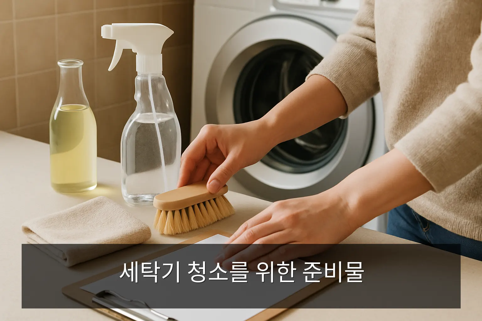 How to clean a washing machine - Supplies needed