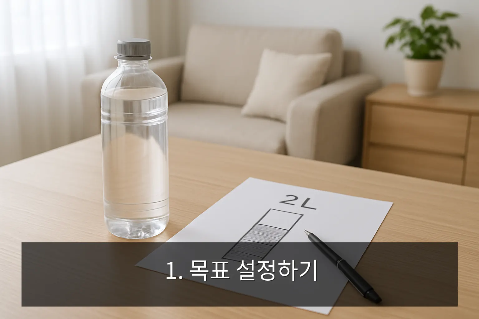 물 마시는 습관 만드는 방법 - 1. 목표 설정하기