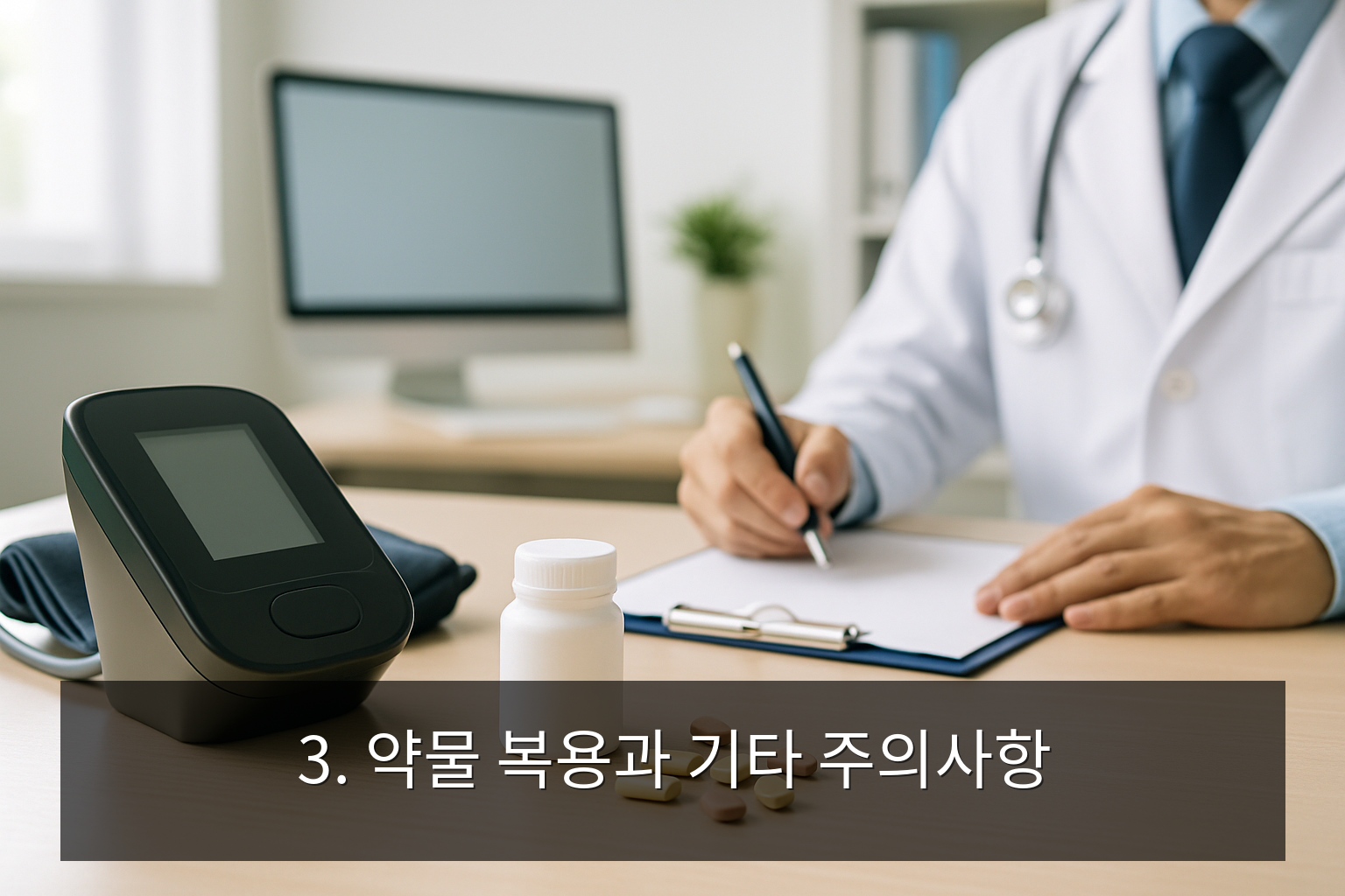 건강검진 준비사항 - 3. 약물 복용과 기타 주의사항
