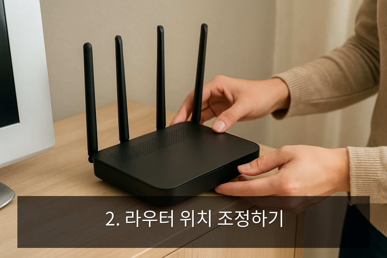 와이파이 속도 느릴 때 해결 방법 - 2. 라우터 위치 조정하기