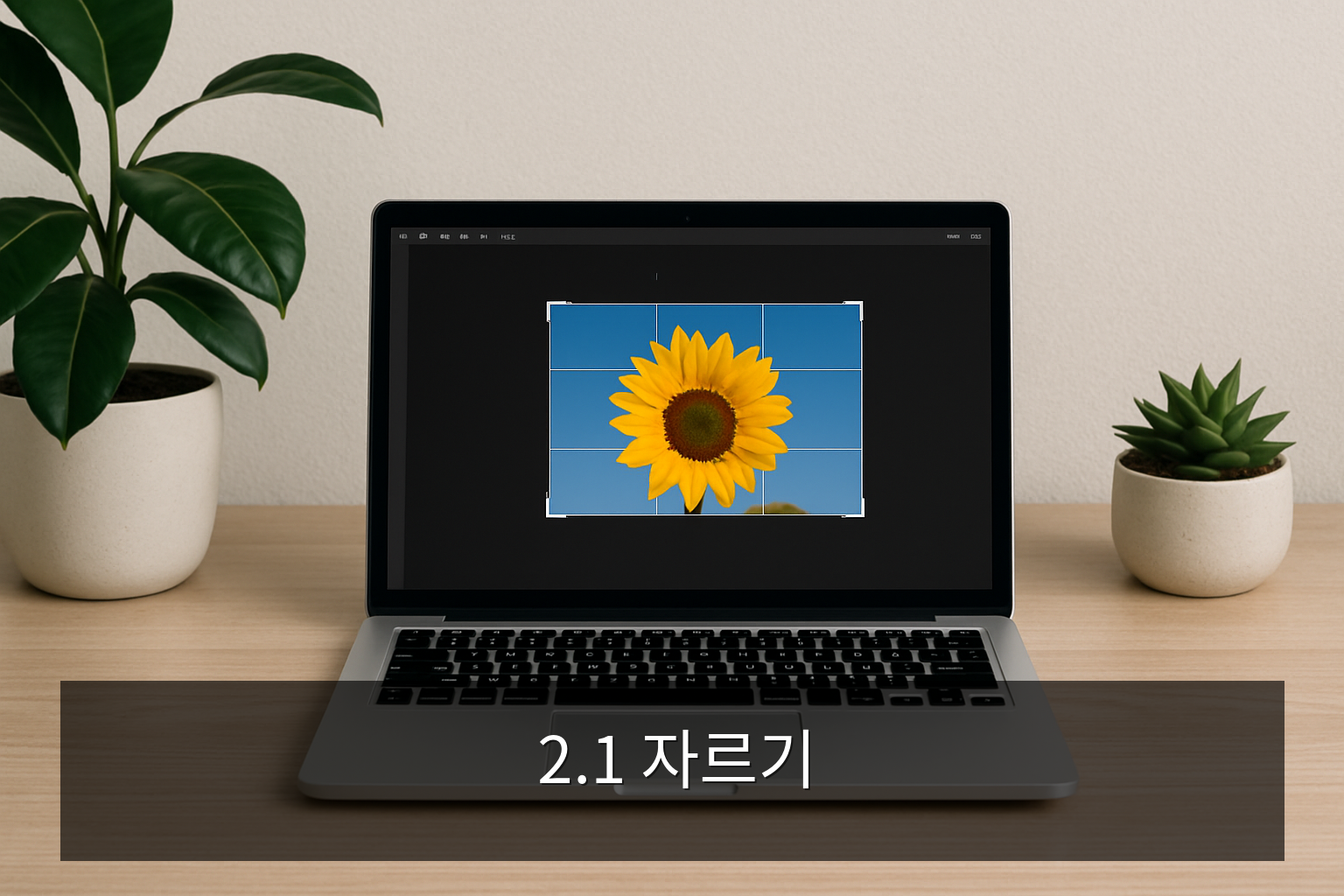무료 이미지 편집 방법 - 2.1 자르기