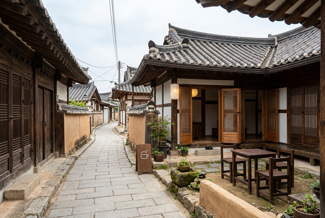 경주카페 - 황리단길: 고즈넉한 한옥의 재해석